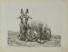 Lying Goat, from Die Zweite Thierfolge, 1800. Creator: Johann Christian Reinhart