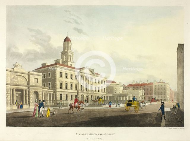 Lying-In Hospital - Dublin, published December 1795. Creator: James Malton.