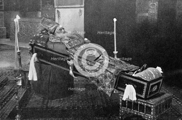 'Lying in State, the Late Armenian Patriarch'.Artist: The American Colony