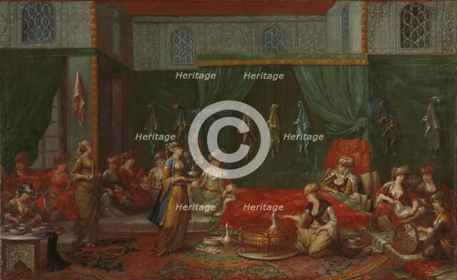 Lying-in Room of a Distinguished Turkish Woman, c.1720-c.1737. Creator: Jean Baptiste Vanmour.