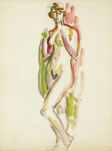 Lying naked, c1910s. Creator: Verner Thome