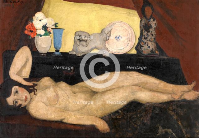Lying Nude, 1928. Creator: Philibert Cockx.