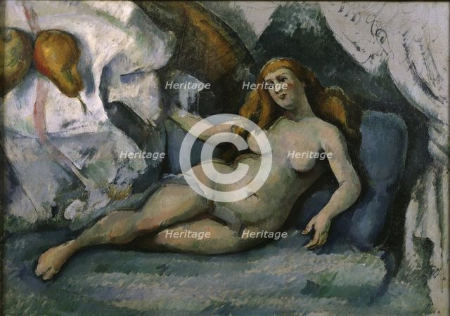 Lying Nude (Femme Nue), ca. 1886-1890. Artist: Cézanne, Paul (1839-1906)