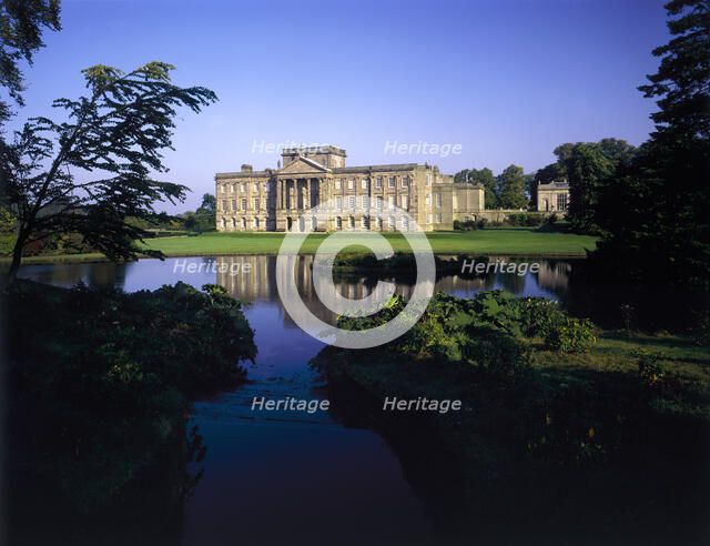 Lyme Hall from across the lake, Lyme Park, Disley, Stockport, Cheshire, 1993. Artist: John Critchley