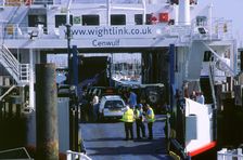 Lymington Car Ferry bound for Yarmouth, Isle of Wight, 2000