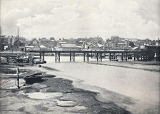 Lymington - The Bridge and the Town, From the River 1895