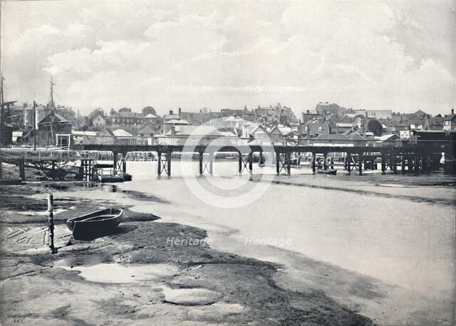 'Lymington - The Bridge and the Town, From the River', 1895. Artist: Unknown.