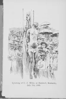 Lynching of C.J. Miller, at Bardwell, Kentucky, July 7th, 1893, (1894?). Creator: Unknown