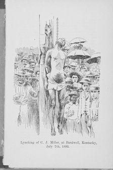 Lynching of C.J. Miller, at Bardwell, Kentucky, July 7th, 1893, (1894?). Creator: Unknown