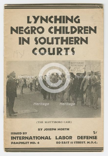 Lynching Negro Children in Southern Courts, 1931. Creator: Unknown.