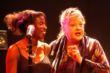Lynieve Austin with Sylvia Syms, The Warehouse, Croydon, London. Artist: Brian O'Connor