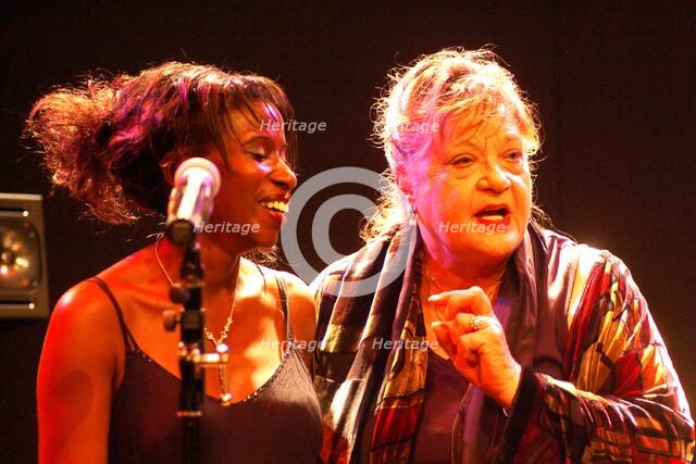 Lynieve Austin with Sylvia Syms, The Warehouse, Croydon, London.   Artist: Brian O'Connor