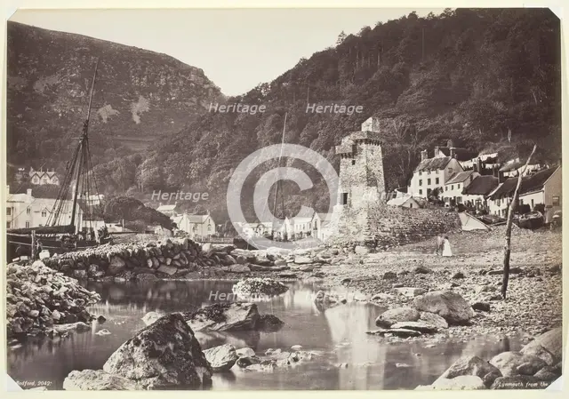 Lynmouth from the Sea, 1860/94. Creator: Francis Bedford.