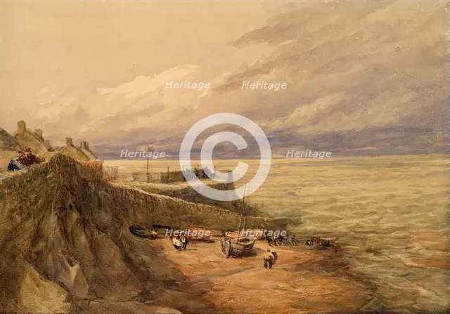 Lynmouth Harbour, North Devon [Undated], c1810-1859. Creator: David Cox the Elder.