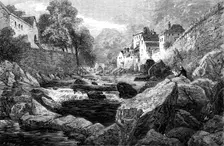 "Lynmouth, North Devon" - painted by J. Holland, 1856. Creator: Mason Jackson