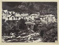 Lynmouth, Riverside Cottages, 1860/94. Creator: Francis Bedford