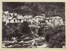 Lynmouth, Riverside Cottages, 1860/94. Creator: Francis Bedford