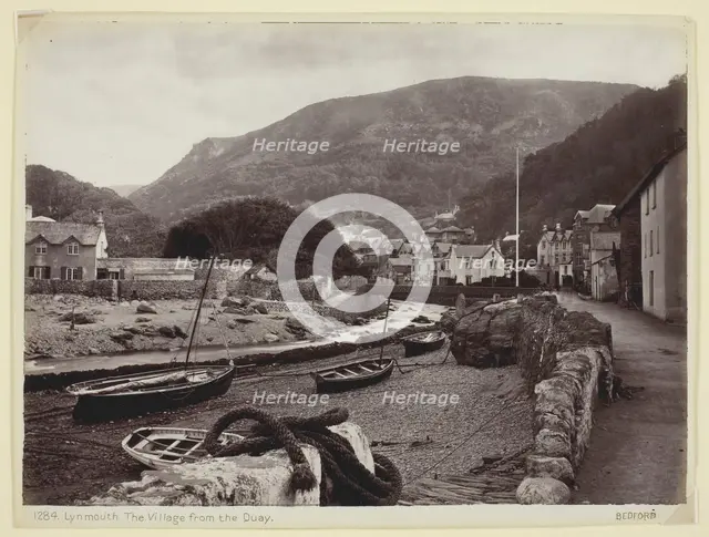 Lynmouth, The Village from the Quay, 1860/94. Creator: Francis Bedford.