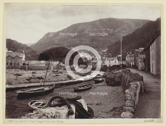 Lynmouth, The Village from the Quay, 1860/94. Creator: Francis Bedford.