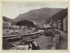 Lynmouth, The Village from the Quay, 1860/94. Creator: Francis Bedford