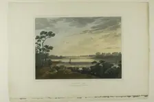 Lynnhaven Bay, plate one of the second number of Picturesque Views of American Scenery, 1819/21. Creator: John Hill