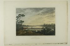 Lynnhaven Bay, plate one of the second number of Picturesque Views of American Scenery, 1819/21. Creator: John Hill