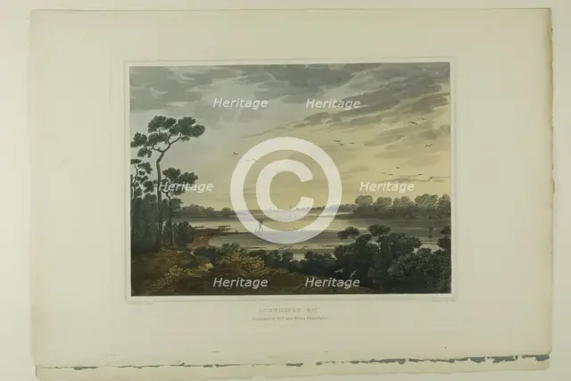 Lynnhaven Bay, plate one of the second number of Picturesque Views of American Scenery, 1819/21. Creator: John Hill.