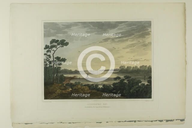 Lynnhaven Bay, plate one of the second number of Picturesque Views of American Scenery, 1819/21. Creator: John Hill.