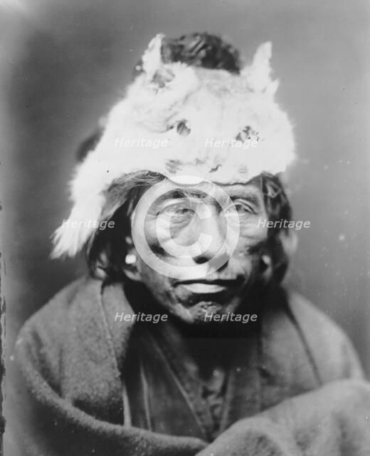Lynx cap, c1905. Creator: Edward Sheriff Curtis.