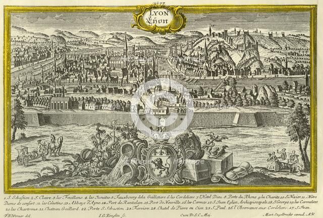 Lyon, c1740.  Creator: Johann Georg Ringlin.