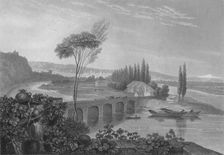 Lyons, from the Confluence of the Rhone & Saone 1827. Creator: Edward Francis Finden