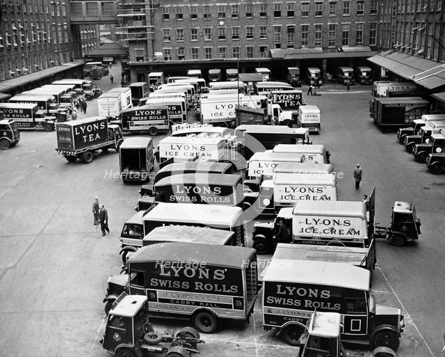 Lyons Vans, Cadby Hall, West Kensington, London. Creator: Unknown.
