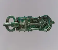 Lyre-Shaped Belt Buckle, Hispano-Visigothic, 600-700. Creator: Unknown
