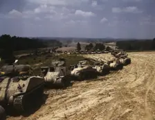 M-4 tank line, Ft. Knox, Ky., 1942. Creator: Alfred T Palmer