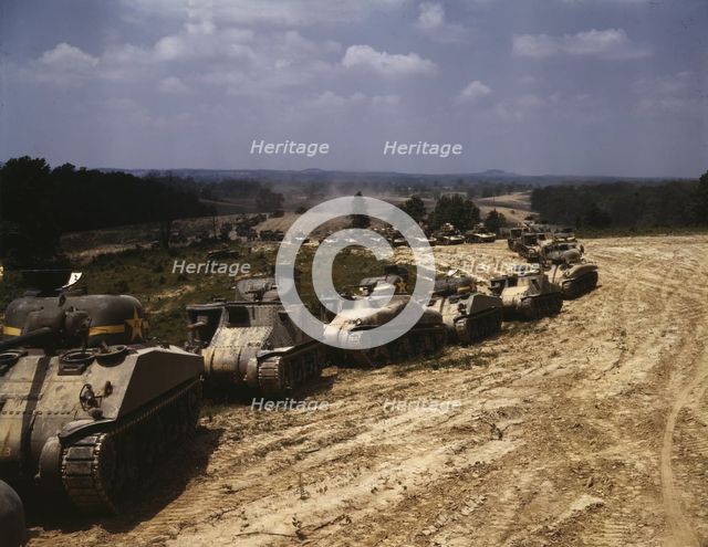 M-4 tank line, Ft. Knox, Ky., 1942. Creator: Alfred T Palmer.
