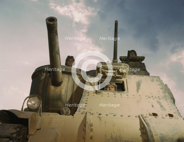 M-3 tanks and crews, Ft. Knox, Ky., 1942. Creator: Alfred T Palmer.