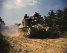 M-3 tanks in action, Ft. Knox., Ky., 1942. Creator: Alfred T Palmer