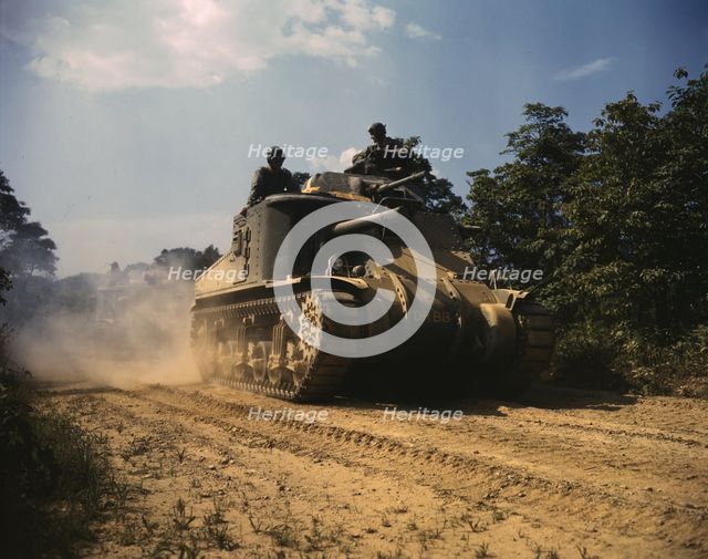 M-3 tanks in action, Ft. Knox., Ky., 1942. Creator: Alfred T Palmer.