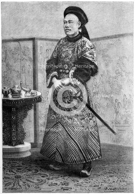 M Tseng, Chinese minister in Paris, 1895.Artist: Armand Kohl