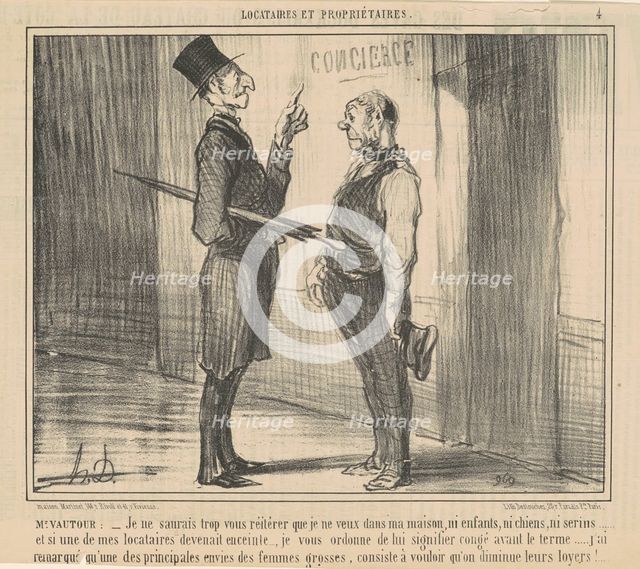 M. Vautour: Je ne saurais trop ..., 19th century. Creator: Honore Daumier.