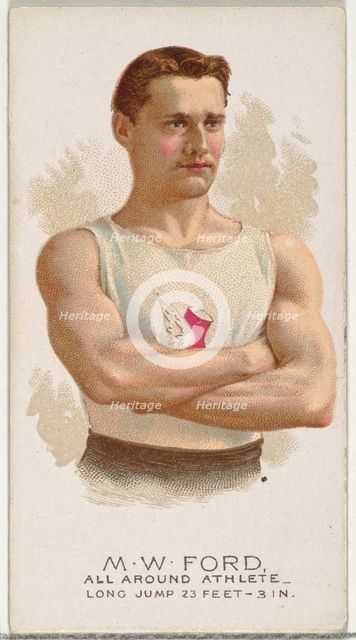 M.W. Ford, All Around Athlete, from World's Champions, Series 2 (N29) for Allen & Ginter C..., 1888. Creator: Allen & Ginter.