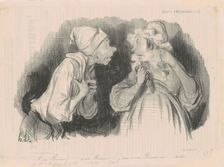 M'ame Bonneau... J'aime m'ame Bonneau moi!..., 19th century. Creator: Honore Daumier