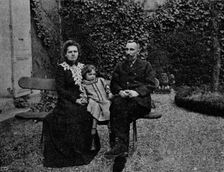 M. and Mme Curie in the garden of their Paris house c1902, (1903). Artist: Paris Ellis