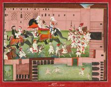 M. Balwant Singh with Colonel Borthwick, dated 1825. Creator: Baijnath