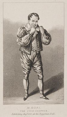 M. Boai, the Chin Chopper. Exhibiting August 1830 at the Egyptian Hall, 1830. Creator: Unknown