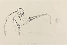M. Clemenceau. La lettre du Cte Czernin, c. 1914/1919. Creator: Jean Louis Forain