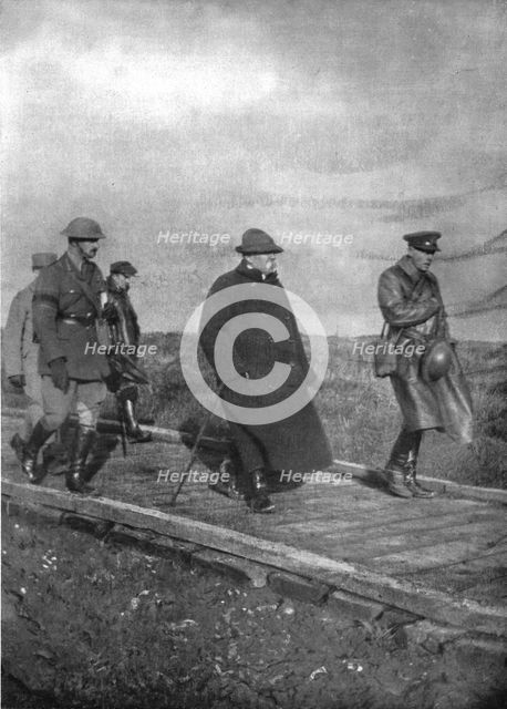 'M. Clemenceau sur le Front; Le president du Couseil sur le plateau de Vimy le 25 fevier 1918', 1918 Creator: Unknown.