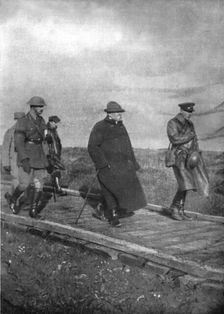 M. Clemenceau sur le Front; Le president du Couseil sur le plateau de Vimy le 25 fevier 1918 1918 Creator: Unknown