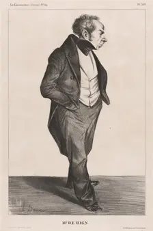 M. de Rigny, 1833. Creator: Honore Daumier