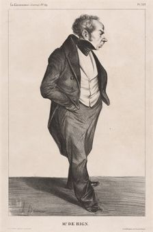 M. de Rigny, 1833. Creator: Honore Daumier